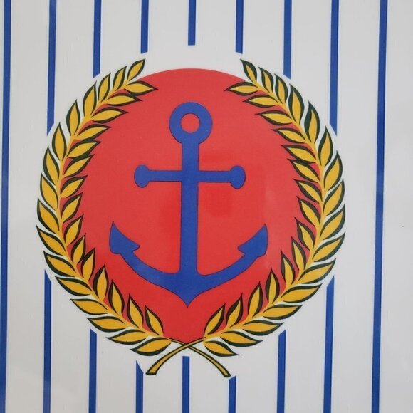 Vtg 1980s Oneida Large Melamine Outdoors Serving Tray Nautical Boat Anchor - Picture 4 of 11